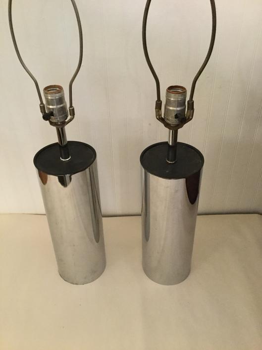 George Kovacs pair of chrome lamps
