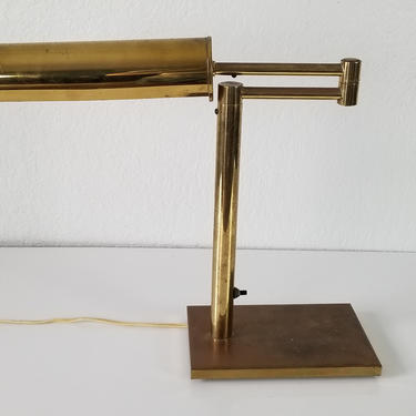 1950's Italian Brass Desk Lamp . 