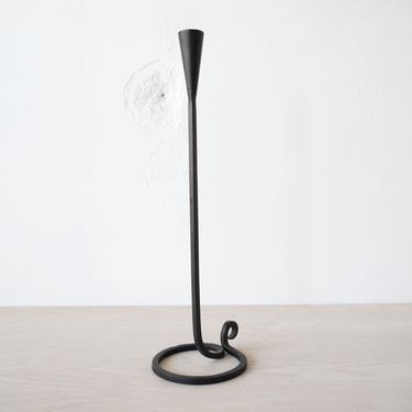 Tall Black Wrought Iron Candleholder