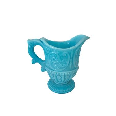 French Portieux Vallerysthal Opaque Blue Creamer 