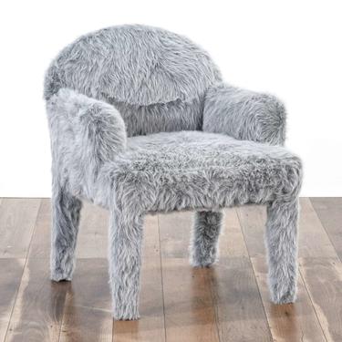 Post-Modern Grey Fur Armchair