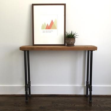 The FRYE Console Table - Reclaimed Wood &amp; Pipe Console Table - Reclaimed Wood Console Table 