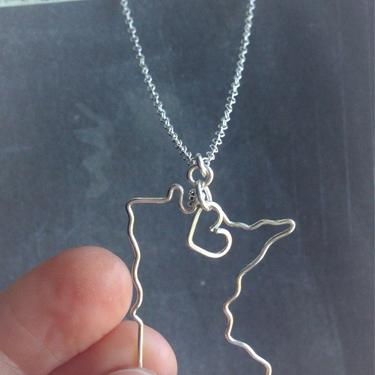Minnesota Necklace - Minnesota State Necklace - Home State Necklace - Personalized Necklace - Minnesota Pendant - Personalized Gift 