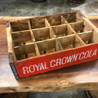 Vintage ROYAL CROWN COLA Soda Pop Crates with 12 Dividers || 1970's 