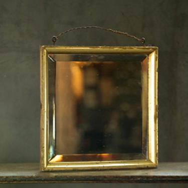 Beveled Mirror with Gilt Frame