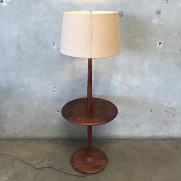 Mid Century Walnut Floor Lamp by Laurel