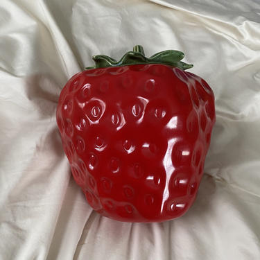 Mid Century Strawberry Cookie Jar 