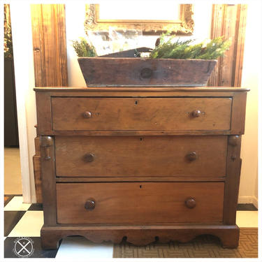 Antique Cottage Pine Dresser, three drawer 