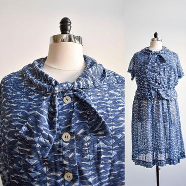 Vintage 1950s Blue Dress with matching Jacket 