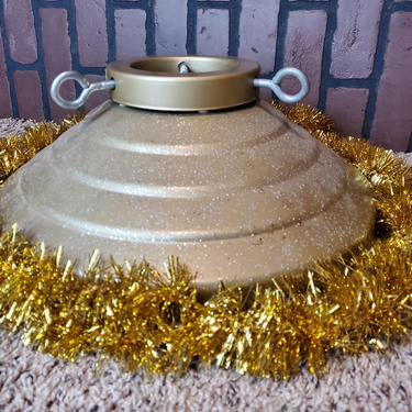 Handy Things Star Bell MCM Gold Rotating/Musical/Electric Christmas Tree Stand 