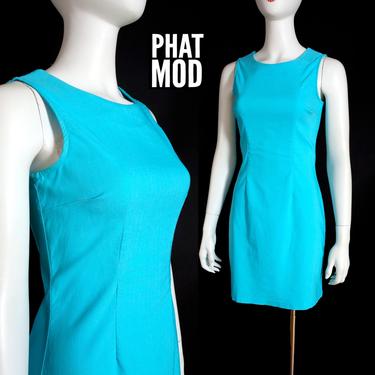 Sweet & Sassy Vintage 90s Y2K Turquoise Dress with Mod Vibes 