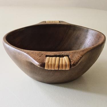 Taverneau mini bowl tray by Arthur Umanoff for Raymor Rattan Vintage Midcentury 