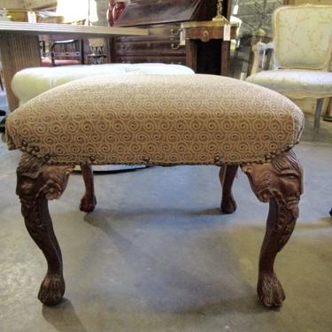 CARVED WOOD FOOTSTOOL BY BAKER