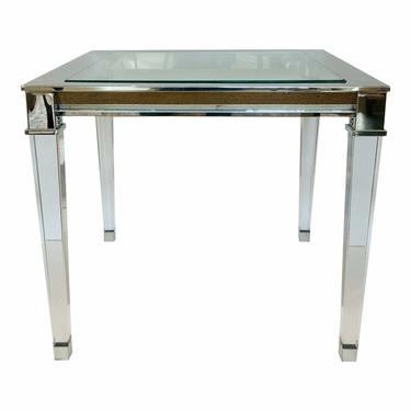 Modern Acrylic and Stainless Steel End Table