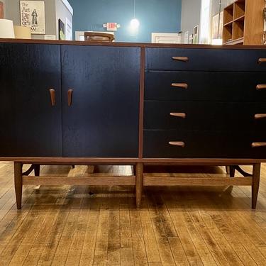 Danish Modern Teak & Lacquer Credenza style Dresser 1960s