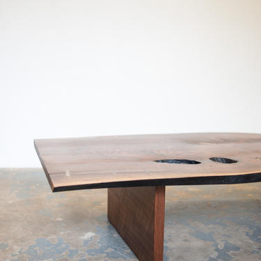 In Stock Coffee Table - Live Edge Walnut Slab by Dylan Design Co. 