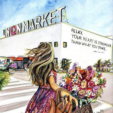 Follow me to Friday - Washington DC Union Market Print by Cris Clapp Logan 