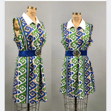 1970's Geometric Shift Dress 