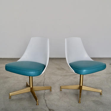 Pair of Mid-century Modern Fiberglass Chairs - Restored! 