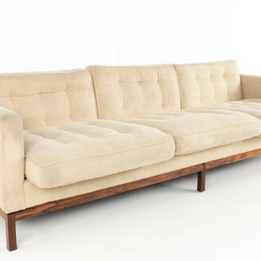 Early Florence Knoll Mid Century Rosewood Club Sofa - mcm 