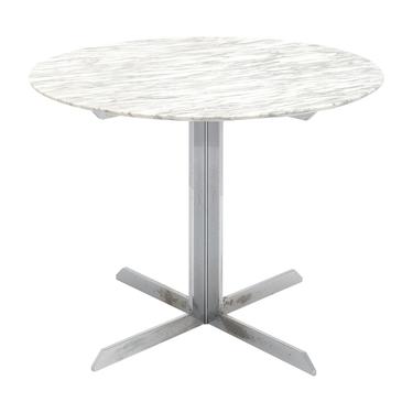 Marble and Chrome Knoll Table