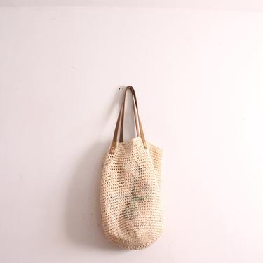 Slouchy Straw Butterfly Tote Bag 