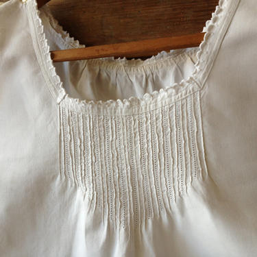French White Linen Chemise, Nightgown, Nightdress 