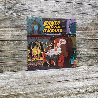Santa and the 3 Bears Christmas Record, 1970s United Artists Records Stereo LP Album, Sunset Label, Motion Picture Soundtrack, Vintage Vinyl 