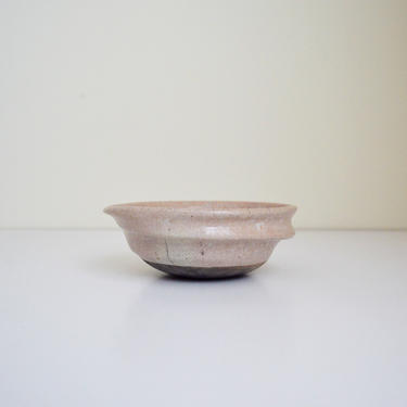 George Roby Light Pink Asymmetrical Shallow Bowl | Handmade Ceramic Vessel | Mid Century Modern Pottery 