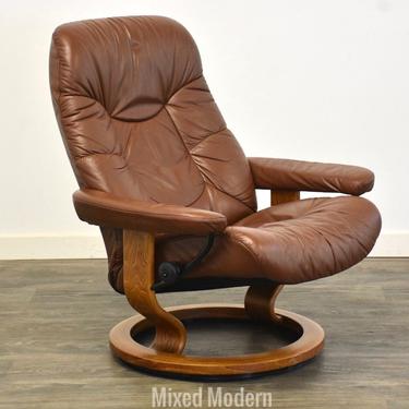 Brown Ekornes Stressless Reclining Lounge Chair 