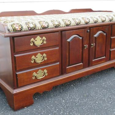 Carved Blanket Chest Trunk Bench by Lane 1633