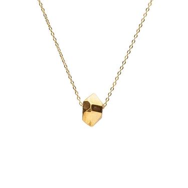 READY TO SHIP | CAST CRYSTAL NECKLACE WITH SLIDING CHARM | GOLD VERMEIL