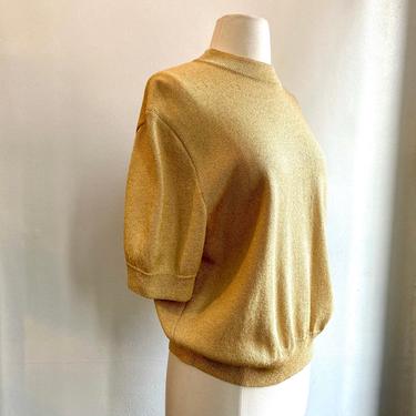 Vintage 80s Gold ST JOHN BASIC Sweater / Sweatshit Style 