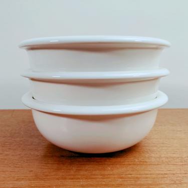 Vintage Crown Corning Prego | (3) Coupe Cereal Bowls | White | Italy 