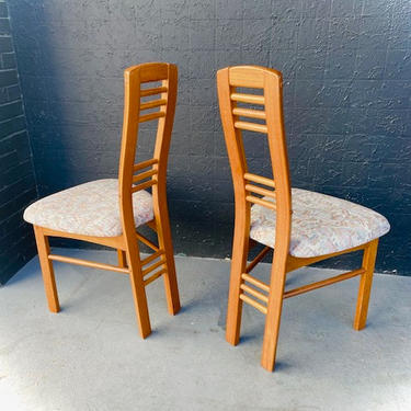 Thin Ladder Back Scandinavian Chairs