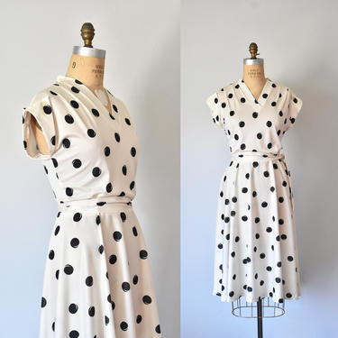 polka dot midi dress, plus size clothing, minimalist summer dress 