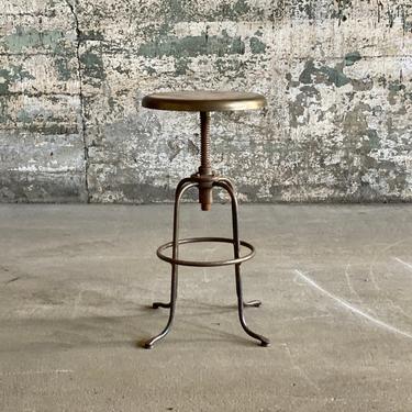 Antique 1920s Industrial Medical Swivel Stool 
