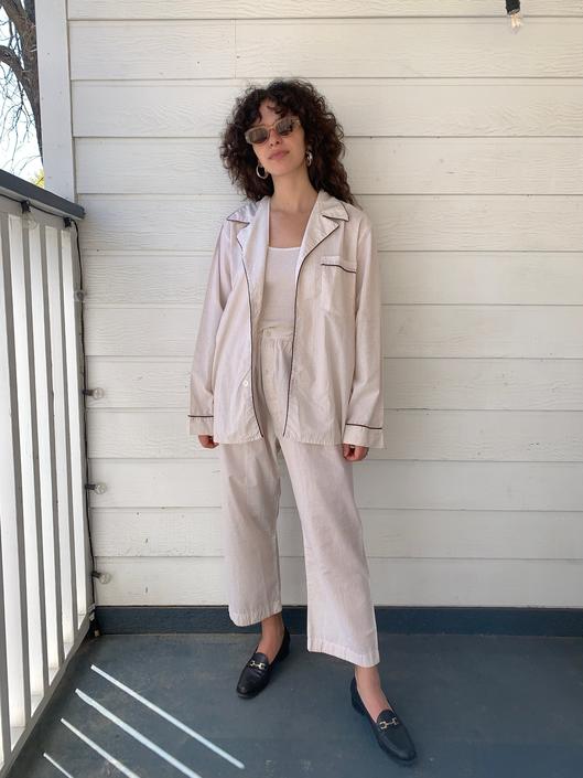 80s printed pajama set 