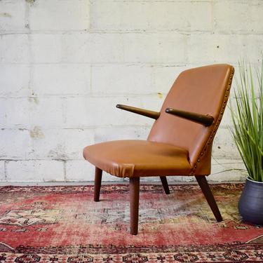 Mid Century MODERN Paddle Arm ARMCHAIR / Lounge Chair 
