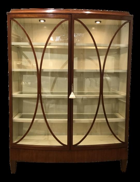 Barbara Barry For Henredon Modern Open Oval Wood China Cabinet