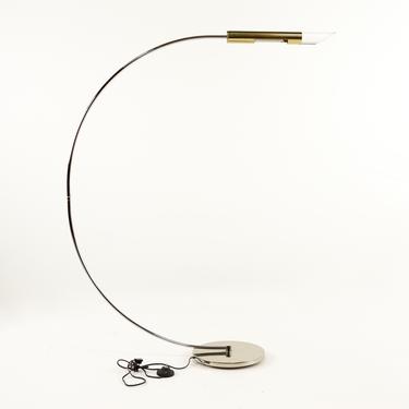 Arc Lamp Brass and Lucite Floor Lamp - Mid Century Modern - mcm 