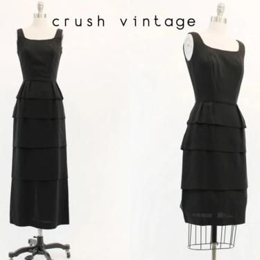 1960s convertible zip off dress gown xs | vintage cocktail dress 