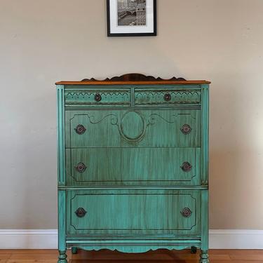 AVAILABLE - Antique Highboy Dresser Chest of Drawers 