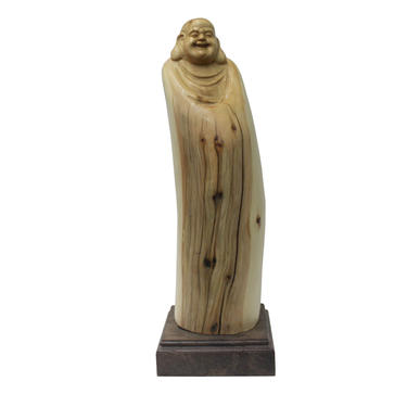 Chinese Cypress Wood Carved Irregular Shape Happy Buddha Statue cs5654E 