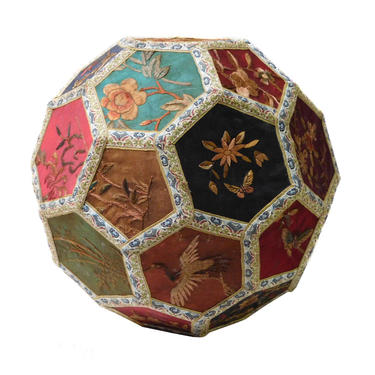 Chinese Hexagon Embroidery Art Ball Shape Accent Display cs2161E 
