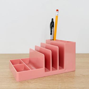 Mid Century Modern Pink Rogers Desk Accessories Organizer 