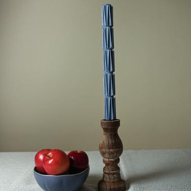 Pair of Dusty Blue Twisted Candles / Roman Taper Candle/ Geometric Candle/ Greek Column Candle/ Blue Wedding Decor/ Valentine Dinner Candle 
