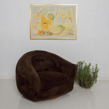 Mid Century Modern Small Polar Bear Lounge Chair after Jean Royere 