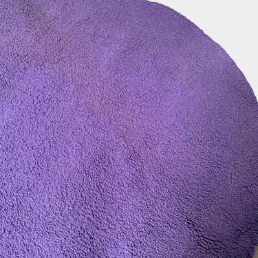 Purple Wool Round Rug