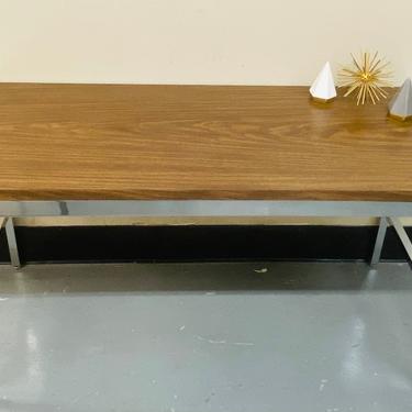 MCM Chrome Knoll Styled Desk, Mid Century Chrome and Laminate Table, Vintage Laboratory Table, Antique Lab Table 